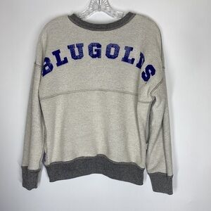 Spirit Jersey UW Eau Claire Bluegolds Reversible Gray Crew Sweatshirt Medium